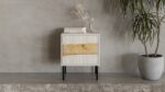 Cama Bedside cabinet  2 pcs. INSERTO 50x40x61.5 cashmere + LED - imagine 6