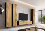Cama TV Stand VIGO '180' 30/180/40 black/wotan oak - imagine 6