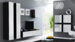 Cama Full cabinet VIGO '180' 180/40/30 white/black gloss - imagine 6