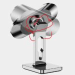 AWEI magnetic car holder X19 for cockpit silver-black - imagine 4