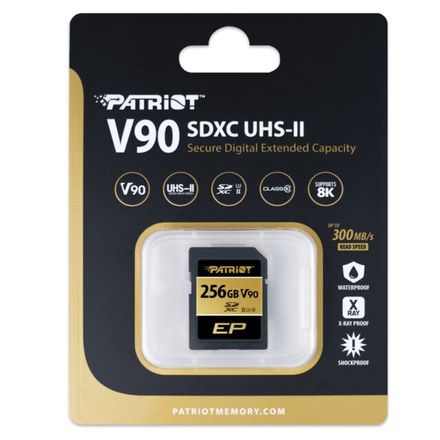 Memory card PATRIOT V90 256GB SDXC UHS-II U3 Class 10 (PEF256GEP92SDX) - imagine 3