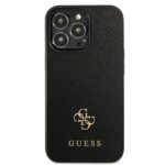 Guess GUHCP13XPS4MK iPhone 13 Pro Max 6,7"black hardcase Saffiano 4G Small Metal Logo - imagine 3