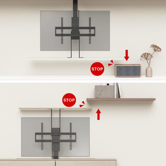 Maclean electric ceiling/floor mount  extendable  43''-88''  VESA 600x400  max 60kg  100-240V AC 50/60Hz - imagine 10