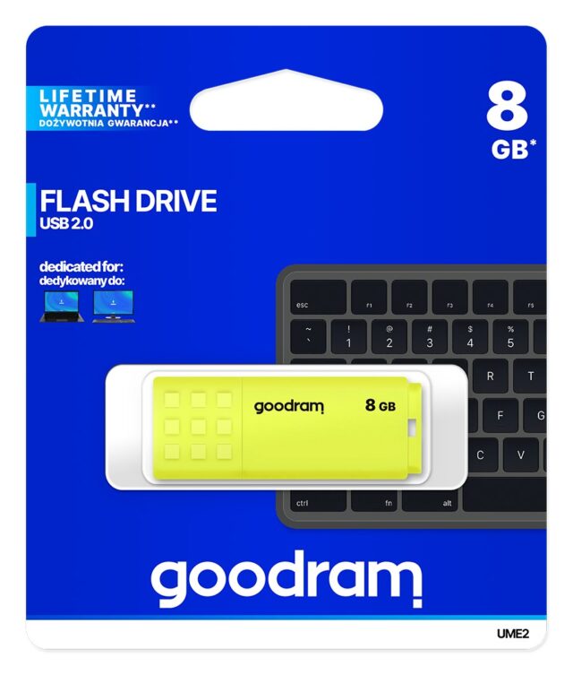 Goodram UME2 USB flash drive 8 GB USB Type-A 2.0 Yellow - imagine 5