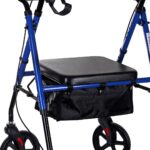 Lightweight aluminium four-wheel rehabilitation walker CH100AM - imagine 5
