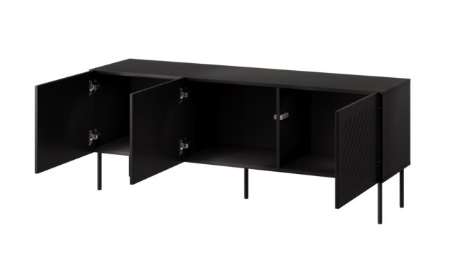 RTV cabinet SIENA 150.5x40x60 black matt - imagine 2