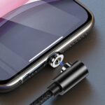 USAMS Kabel kątowy magnetyczny U54 1mmicroUSB czarny/black SJ446USB01 (US-SJ446) - imagine 3