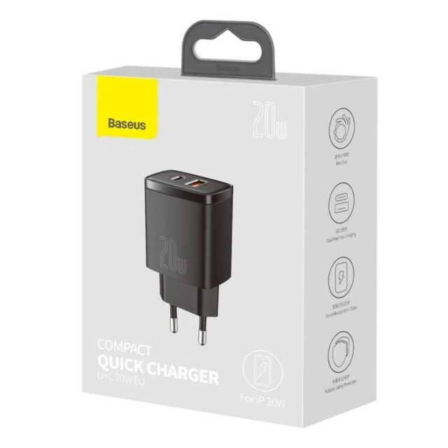 Baseus CCXJ-B01 mobile device charger Universal Black AC Fast charging Indoor - imagine 3