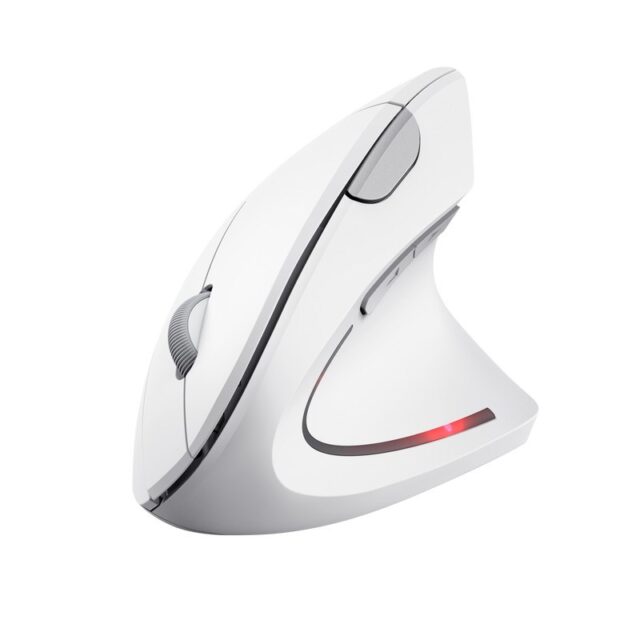 Trust Verto Vertical Ergonomic wireless mouse white (25132) - imagine 4