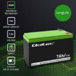 Qoltec 53076 AGM battery | 12V | 7Ah | Security - imagine 2