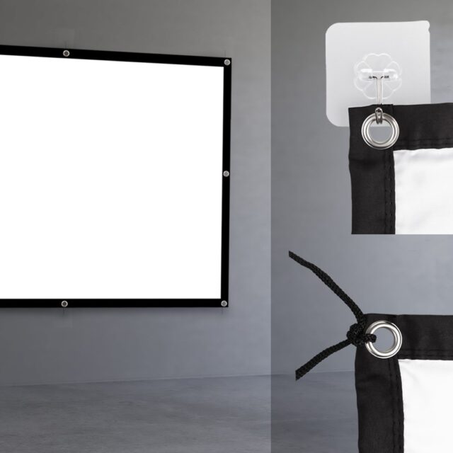 Maclean projection screen  84   175x131cm  25mm 4:3 border  tension hooks  MC-166 - imagine 8