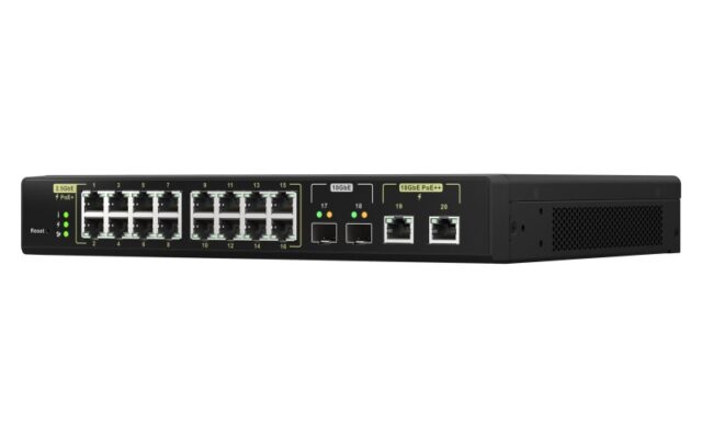 QNAP QSW-M2116P-2T2S network switch Managed L2 2.5G Ethernet Power over Ethernet (PoE) Black - imagine 3
