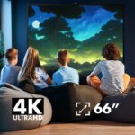 Maclean portable projection screen  compact  floor  66   16:9  MC-210 - imagine 7