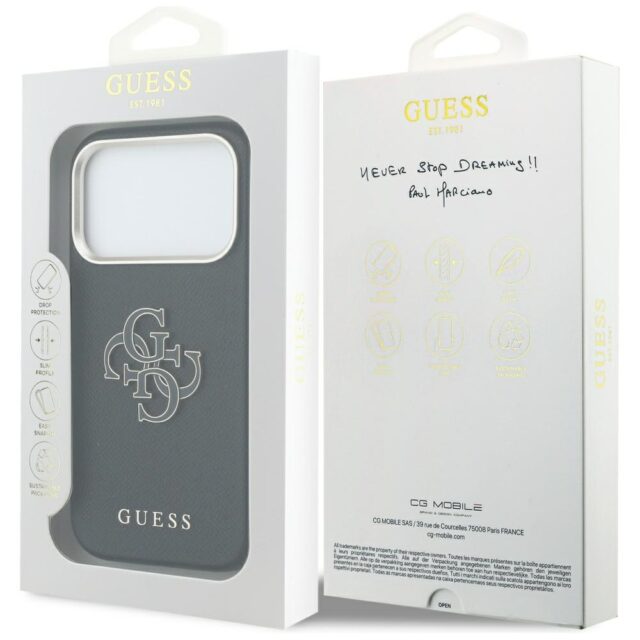 Case Guess FW Resin Logo for iPhone 17    Pro Max black - imagine 8