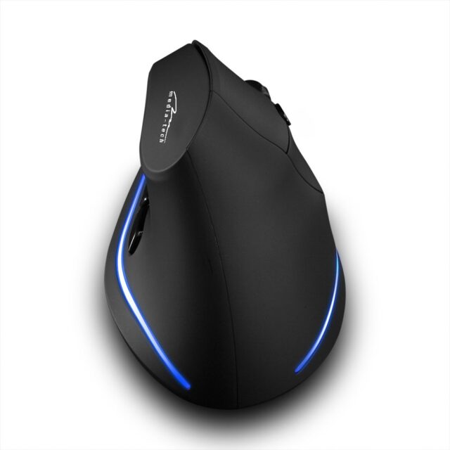 MEDIA-TECH VERTIC RF MT1123 Wireless vertical mouse RF 2400 DPI Black - imagine 3