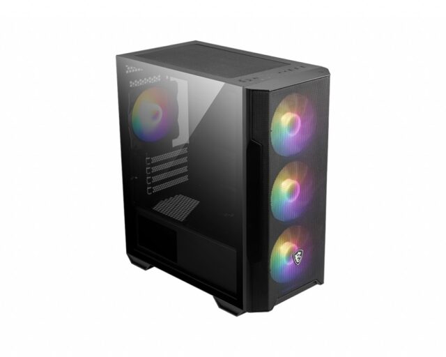 MSI MAG FORGE M100R computer case Micro Tower Black  Transparent - imagine 2