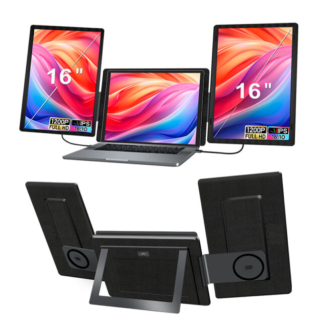 EXTRALINK SMART LIFE 16" 2-SCREEN MONITOR FOR LAPTOPS 12" TO 18.5" S9G - imagine 4