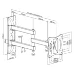 Maclean MC-719 TV Wall Mount LCD LED Plasma TV Holder Tiltable 13-27  15 kg - imagine 4
