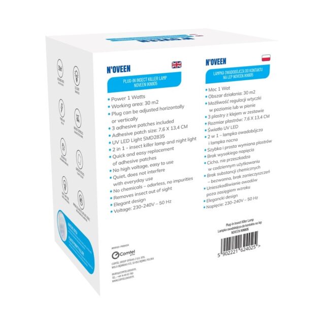 N'OVEEN IKN905 Stick-on insecticide light White - imagine 6