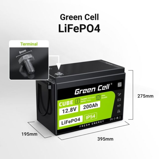 Green Cell LFPGC12V200AH UPS battery Lithium Iron Phosphate (LiFePO4) 12.8 V 200 Ah - imagine 7