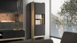 Cama PORTO 59x38x180 display cabinet oak/black - imagine 3