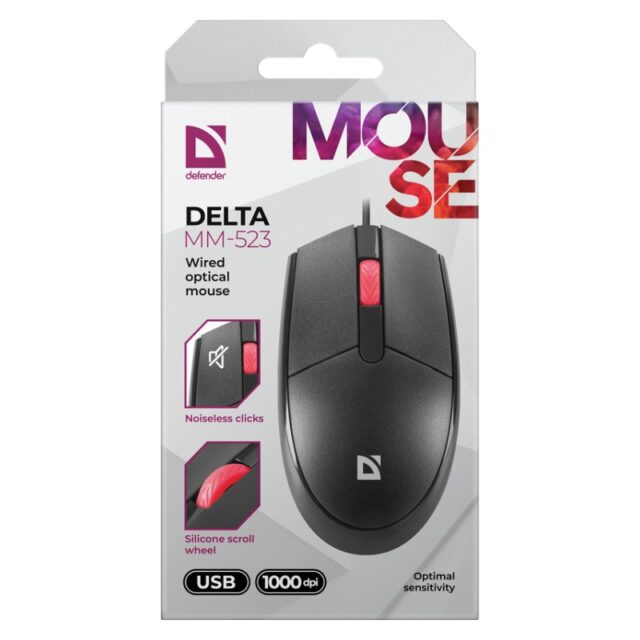MOUSE DEFENDER DELTA MM-523 CZARNA OPTICAL - imagine 4