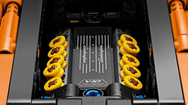 LEGO TECHNIC 42196 Lamborghini Huracán Tecnica Orange - imagine 7