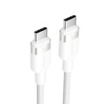 Kabel USB-C do USB-C Vention w oplocie 3A 480Mbps 60W PD 1m biały - imagine 2
