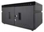 Manhattan iPad to 11  20-bay Charging Cabinet Desktop via USB-C  Also other tablets and smartphones (with device to USB-C cable)  Bays 264x22x235mm  Device charging cables not included (suggest USB-C cable 354868)  Cart  Lockable  EU/UK power cords