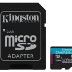 Kingston Technology 64GB microSDXC Canvas Go Plus Gen4 200MB/s A2 U3 V30 Card + Adapter