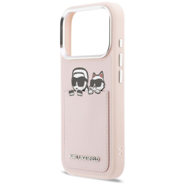 Case Karl Lagerfeld Karl & Choupette     Print & Pocket for iPhone 17 Pro Max pink - imagine 6