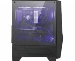 MSI MAG FORGE 100M Mid Tower Gaming Computer Case 'Black  2x 120mm ARGB PWM Fan  1x 120mm Fan  1-6 ARGB Hub  Mystic Light Sync  Tempered Glass Panel  ATX  mATX  mini-ITX' - imagine 2