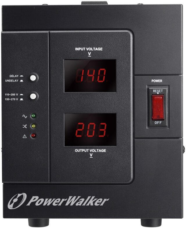 PowerWalker AVR 3000 SIV FR voltage regulator 1 AC outlet(s) 110-280 V Black - imagine 4