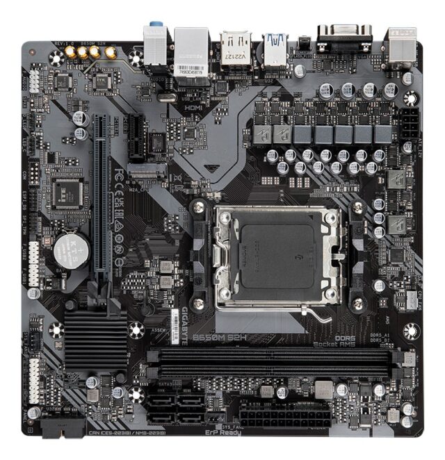 GIGABYTE B650M S2H Motherboard - AMD Ryzen 9000 Series CPUs  5+2+2 Phases VRM  up to 6400MHz DDR5 (OC)  1xPCIe 4.0 M.2  GbE LAN  USB 3.2 Gen 1 - imagine 4