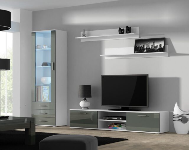 Cama TV stand SOHO 180 white/grey gloss - imagine 9