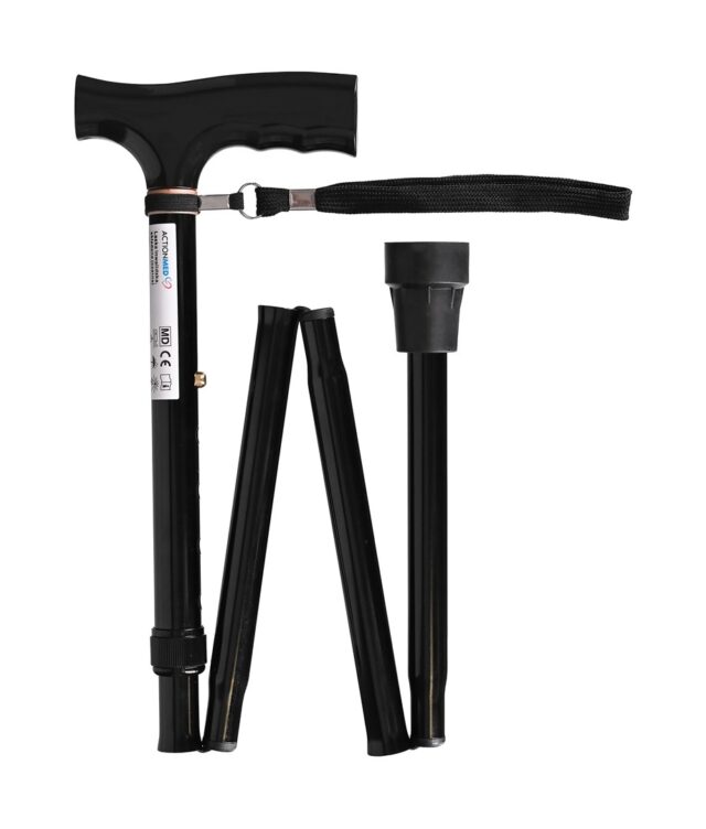 Laska inwalidzka  składana (czarna) - imagine 7