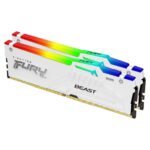 Kingston Technology FURY Beast 32GB 6000MT/s DDR5 CL40 DIMM (Kit of 2) White RGB XMP - imagine 2