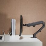 Maclean MC-906 Monitor Mount Holder Desk Table Mount 17  - 27  Adjustable Rotatable VESA 7 kg - imagine 19