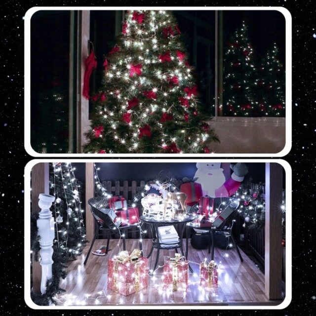 EXTRALINK LAMPKI CHOINKOWE ŚWIATEŁKA 300LED ZEWNĘTRZNE WEWNĘTRZNE BIAŁE ZIMNE 21,7M - imagine 3