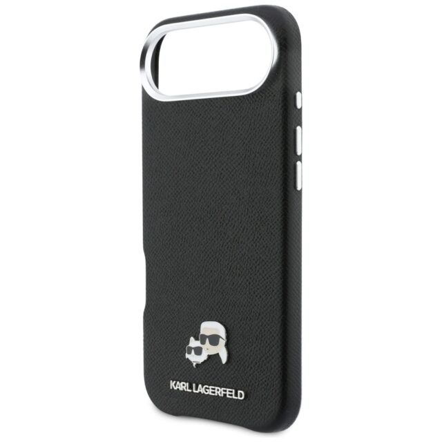 Case Karl Lagerfeld Karl & Choupette Head Pins Saffiano MagSafe for iPhone Air black - imagine 6