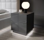 Cama bedside table REJA graphite grey gloss/graphite grey gloss - imagine 5