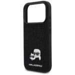 Case Karl Lagerfeld Rhinestones Karl&Choupette Pin for iPhone 17 Pro black - imagine 6