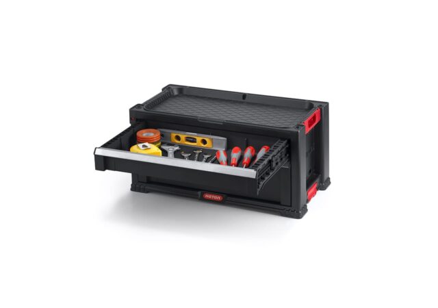 Keter Tool Rack on wheels 6 drawers Black - imagine 4
