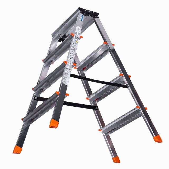 Krause Dopplo double-sided step ladder silver - imagine 6
