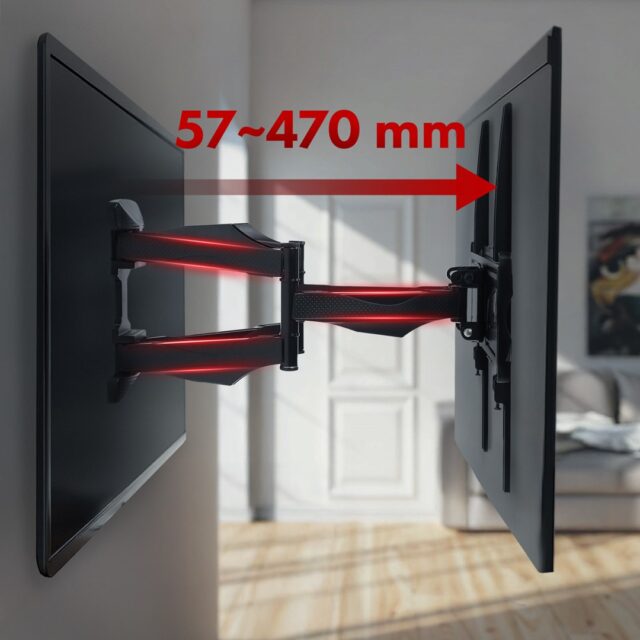 Maclean MC-781 TV mount 177.8 cm (70 ) Black - imagine 18