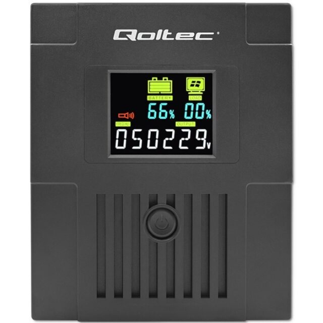 Qoltec 53770 uninterruptible power supply (UPS) Line-Interactive 1.5 kVA 900 W 2 AC outlet(s) - imagine 9