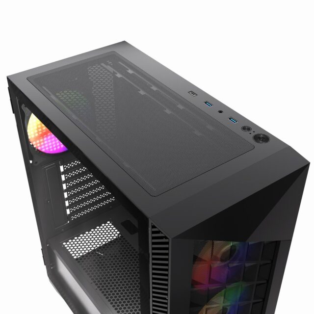 Gembird CCC-FC-900ARGB Gaming computer case Fornax 900  ATX  black - imagine 5
