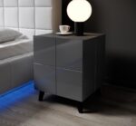Cama bedside table REJA graphite grey gloss/graphite grey gloss - imagine 4