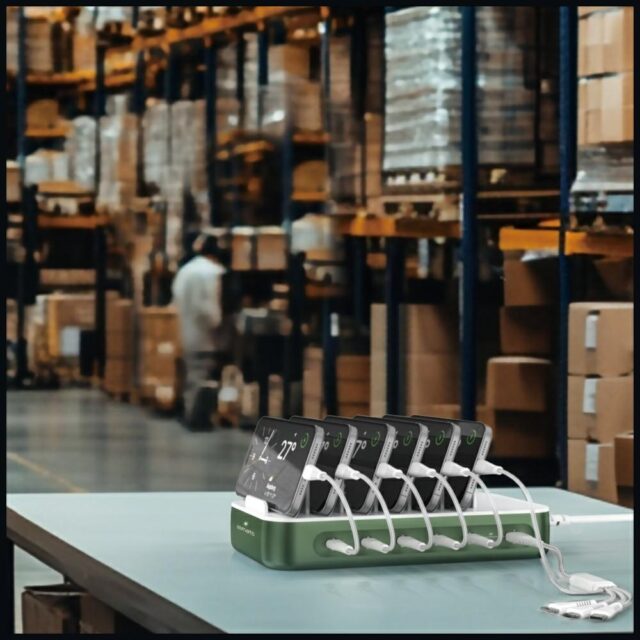 Stacja ładująca 4smarts Team 100W         z zestawem kabli zielona - imagine 6