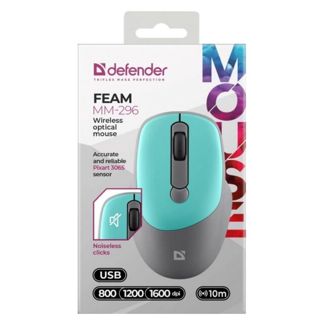 MOUSE DEFENDER FEAM MM-296 RF SILENT MINT - imagine 6